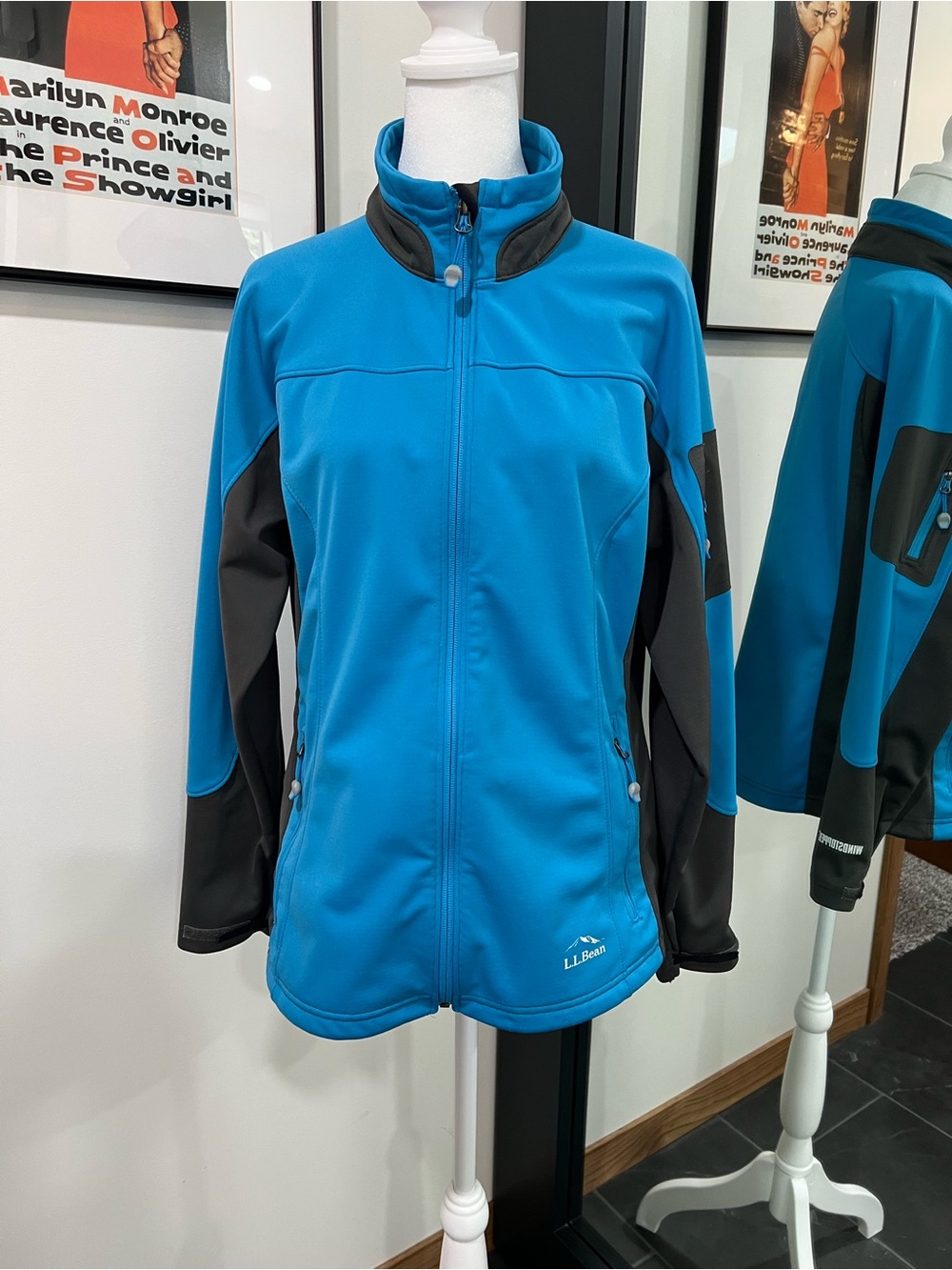 L.L. Bean Women’s Teal and Black Softshell Gore-Tex WINDSTOPPER Sz M